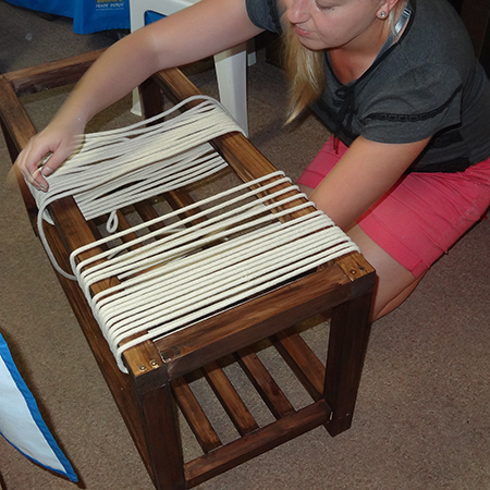 DIY divas workshop for women how to make diy woven bench