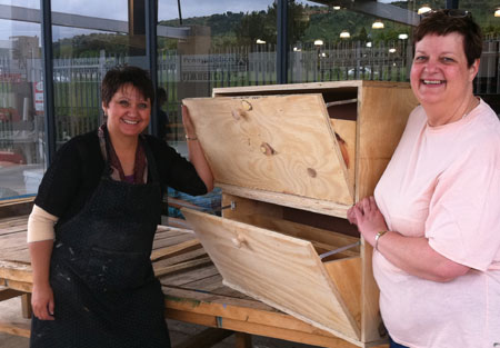 DIY Divas made a shoe storage cabinet